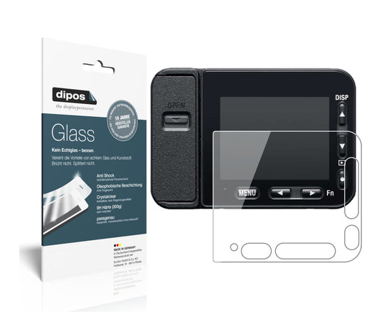 Klare Displayschutzfolie von dipos passend für Sony DSC-RX0M2, 9H kratzfest und blasenfrei montiert