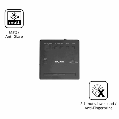 2x Screen Protector for Sony ICF-C1 Protection Anti Glare dipos