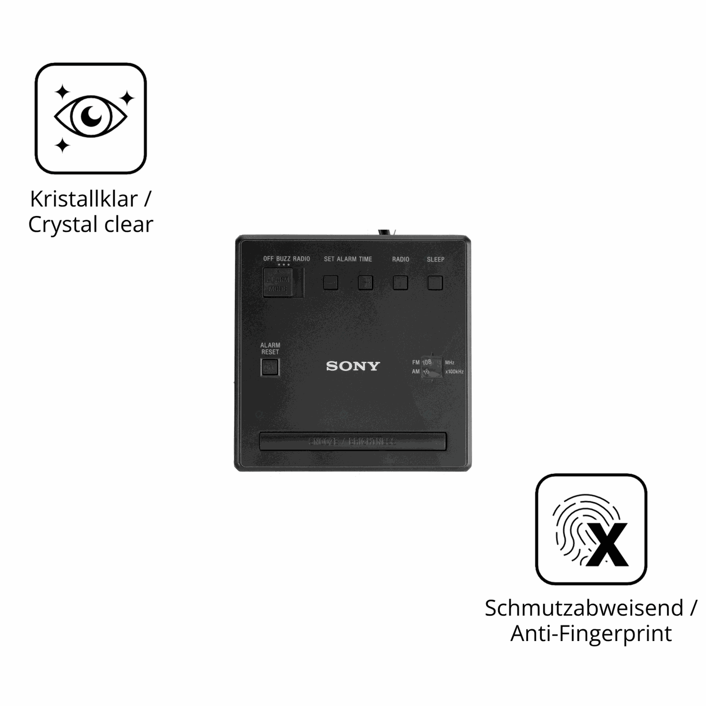 2x Screen Protector for Sony ICF-C1 Flexible Glass 9H dipos