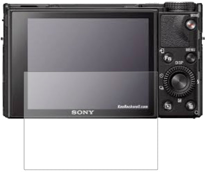 SonyRX100 VII mit aufgebrachter dipos Panzerfolie, die lästige Fingerabdrücke minimiert