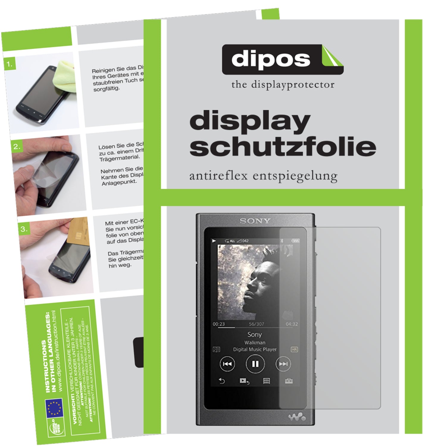 Displayschutzfolie passend für Sony Walkman NW-A35