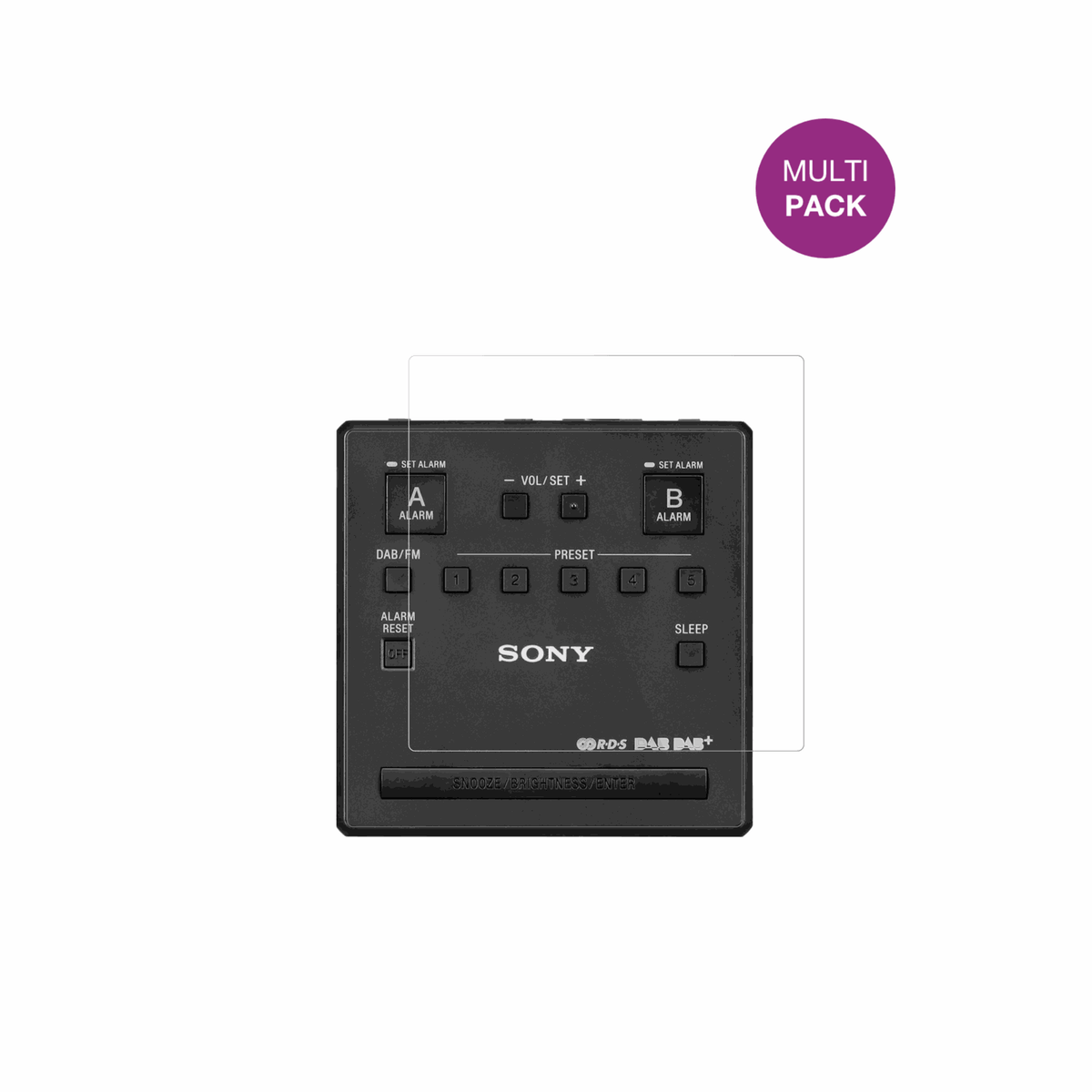 2x Screen Protector for Sony XDR-C1DBP Protection Crystal Clear dipos