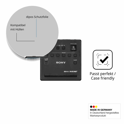 2x Screen Protector for Sony XDR-C1DBP Protection Crystal Clear dipos