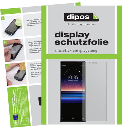 2+2x Screen Protector for Sony Xperia 1 Protection Anti Glare dipos