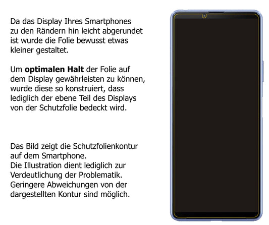 Dünne und klare Folie passend zugeschnitten für Sony Xperia 10 III