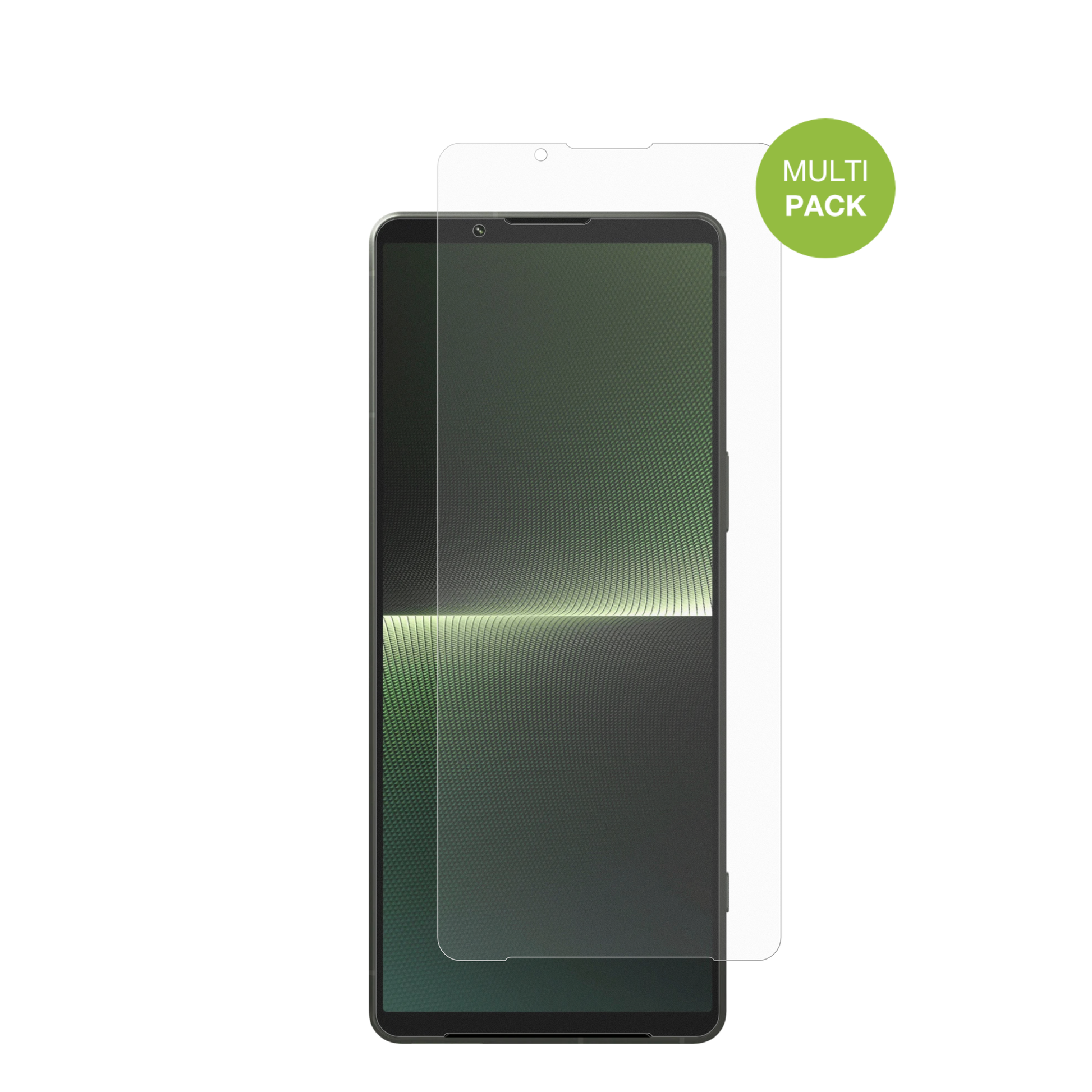 SonyXperia 1 V mit aufgebrachter dipos Displayschutzfolie, die lästige Fingerabdrücke minimiert