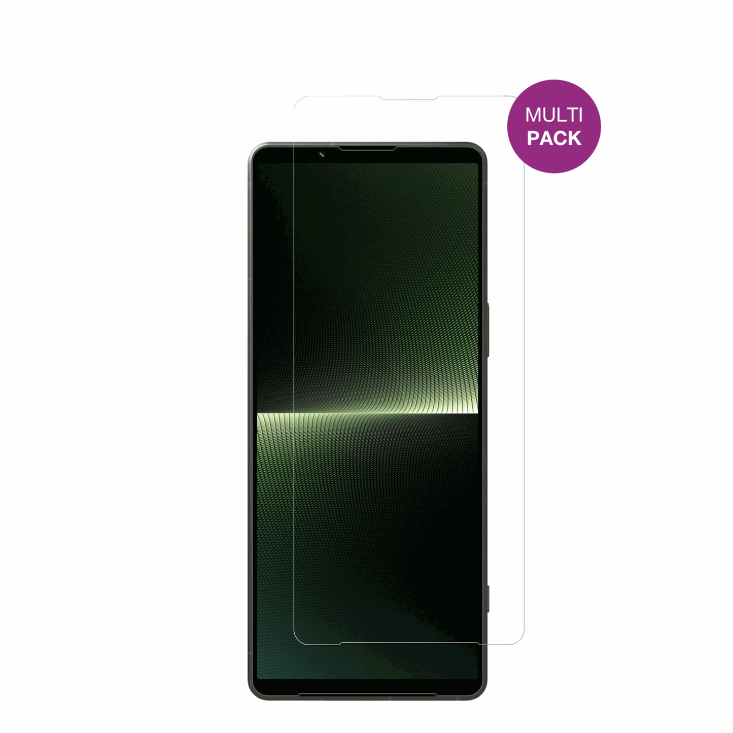 SonyXperia 1 V mit aufgebrachter dipos Displayschutzfolie, glasklare Darstellung ohne Einschränkungen