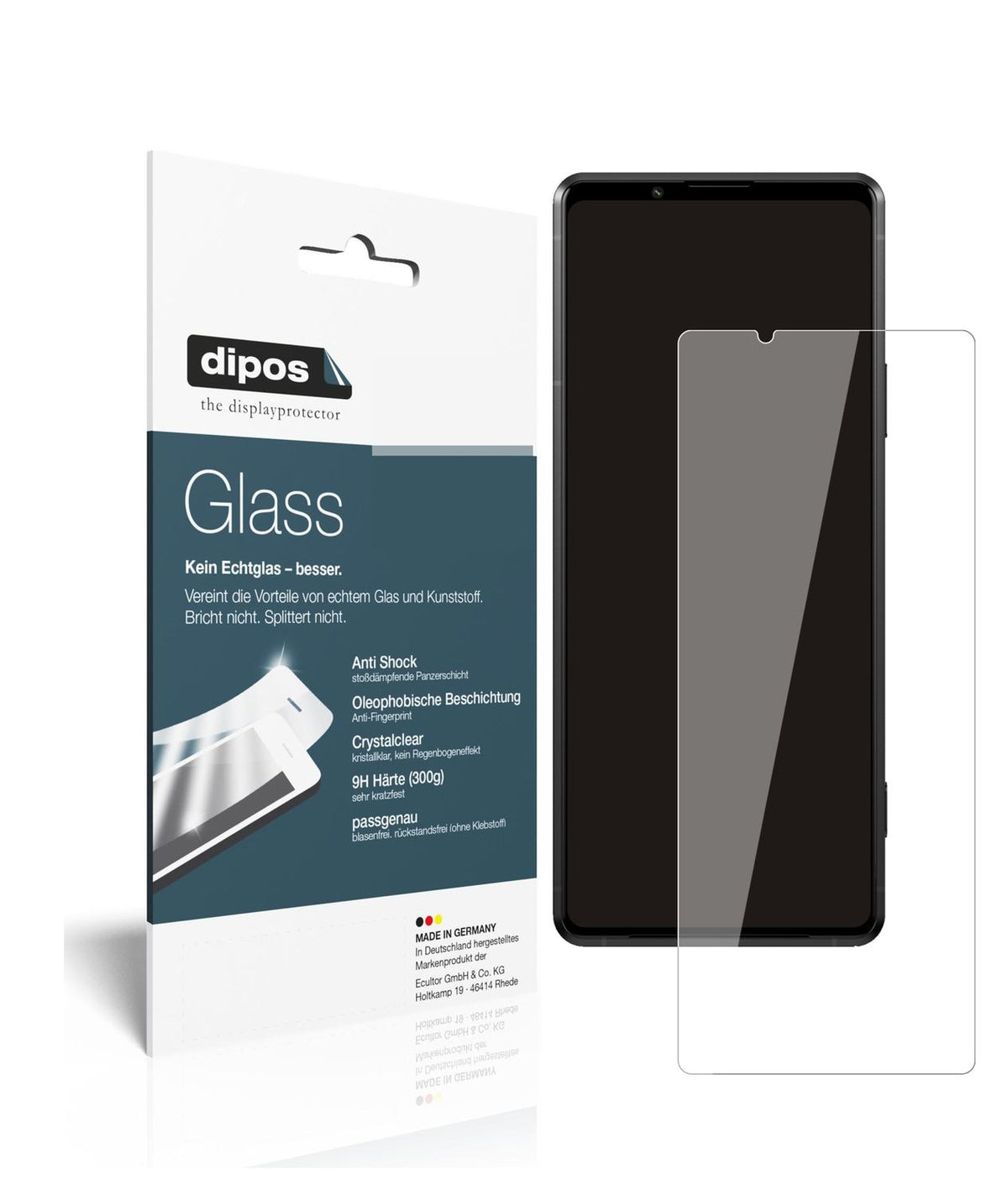 Klare Displayschutzfolie von dipos passend für Sony Xperia Pro-I, 9H kratzfest und blasenfrei montiert