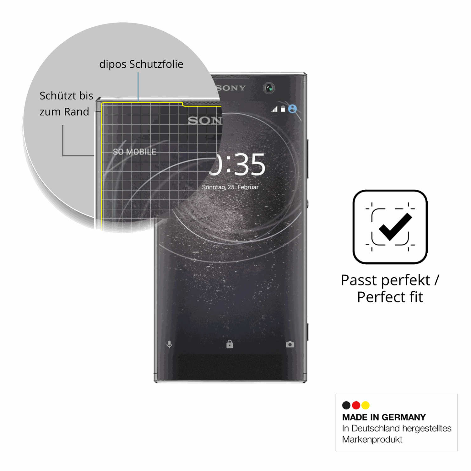 Besonders flexibler Displayschutz mit Anti-Shock-Schicht im Materialmix