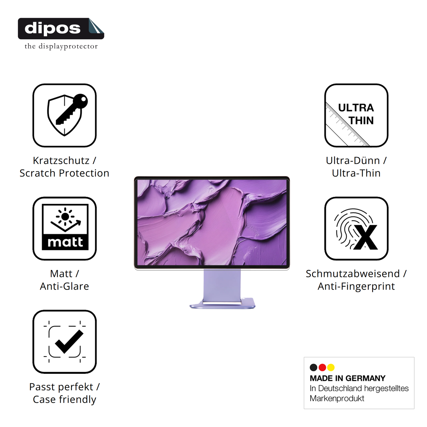 2x Schutzfolie matt für Sotsu FlipAction Touch 14 Zoll Display-Schutzfolie