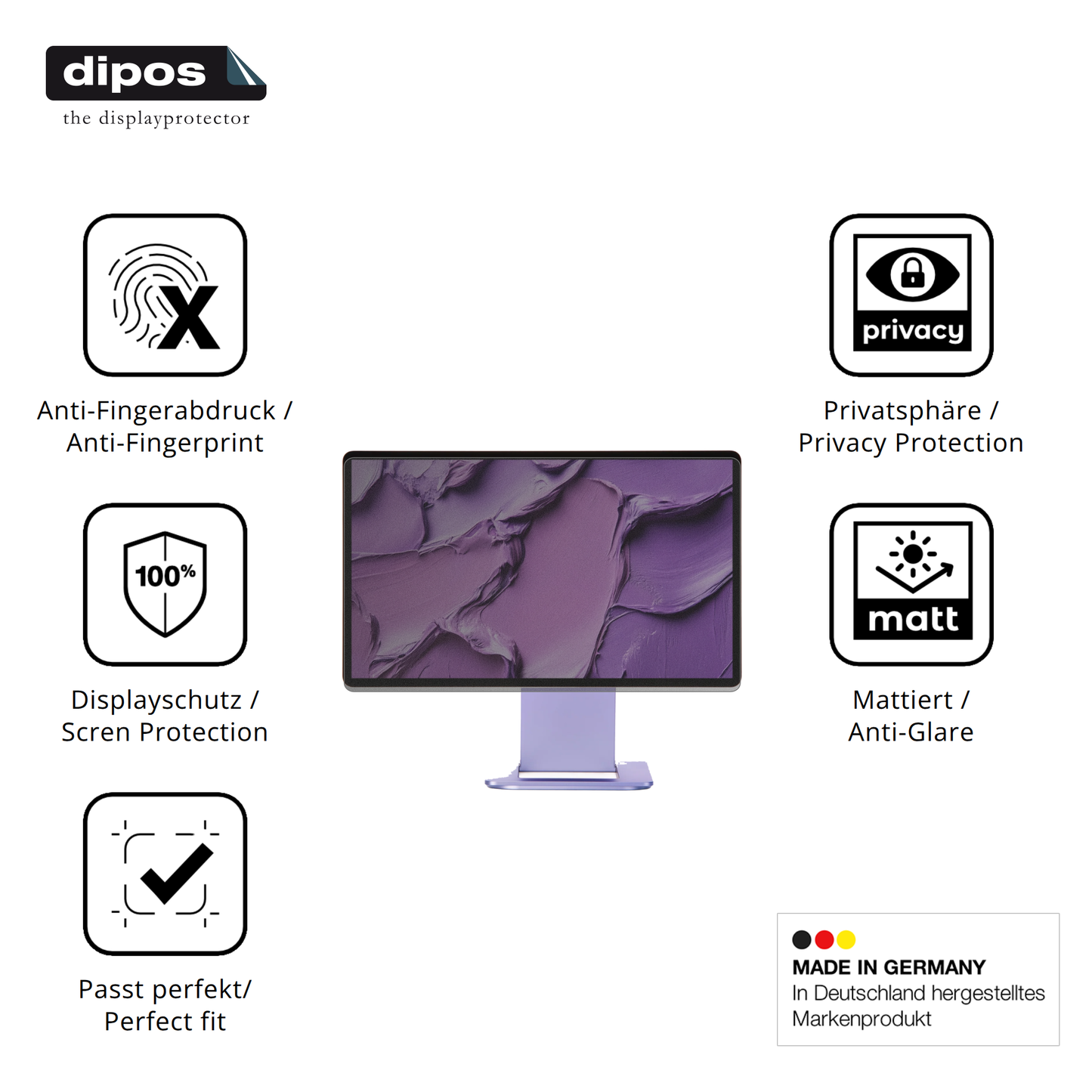 Blickschutzfolie für Sotsu FlipAction Touch 14 Zoll matt Schutzfolie Privacy
