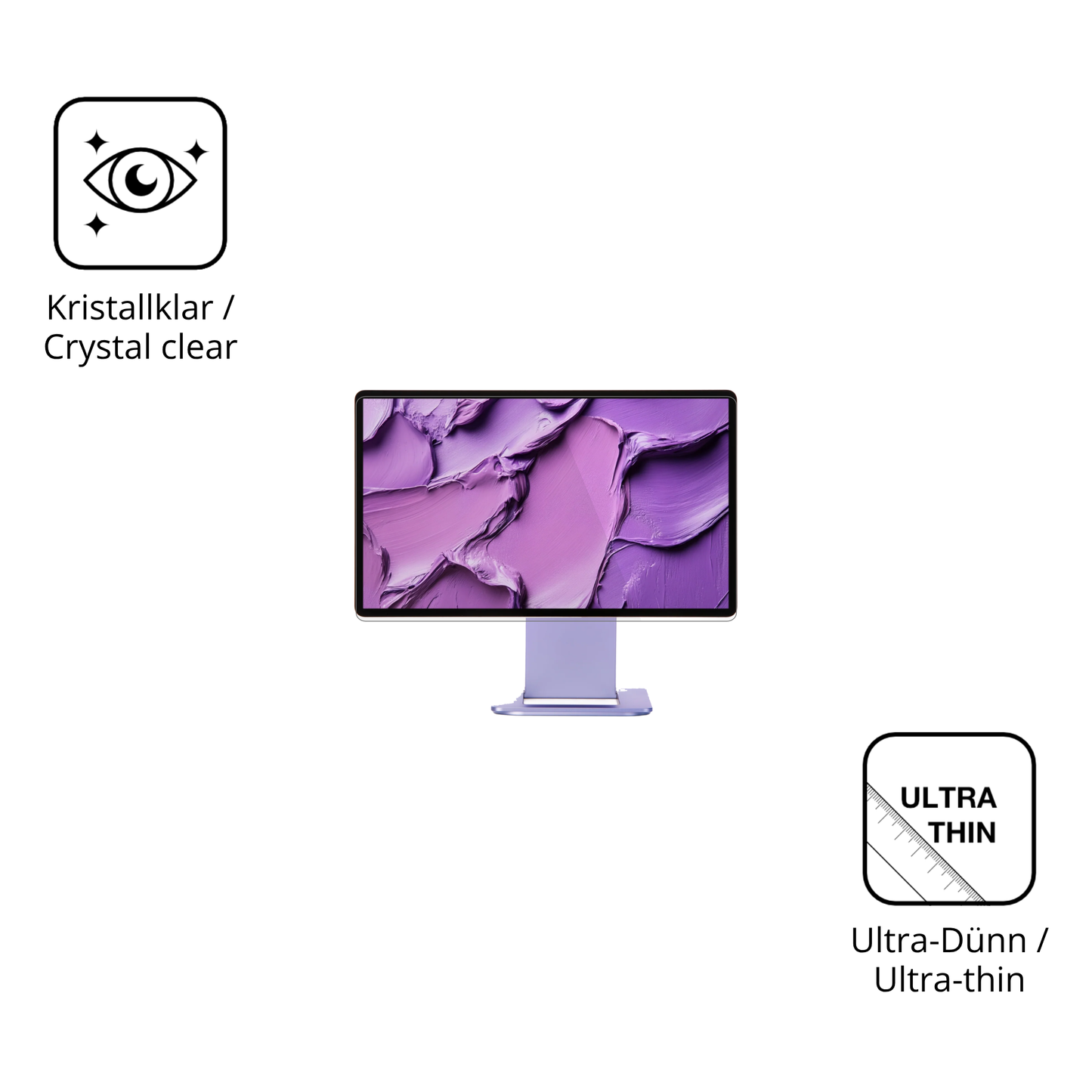 2x Schutzfolie klar für Sotsu FlipAction Touch 14 Zoll Display-Schutzfolie