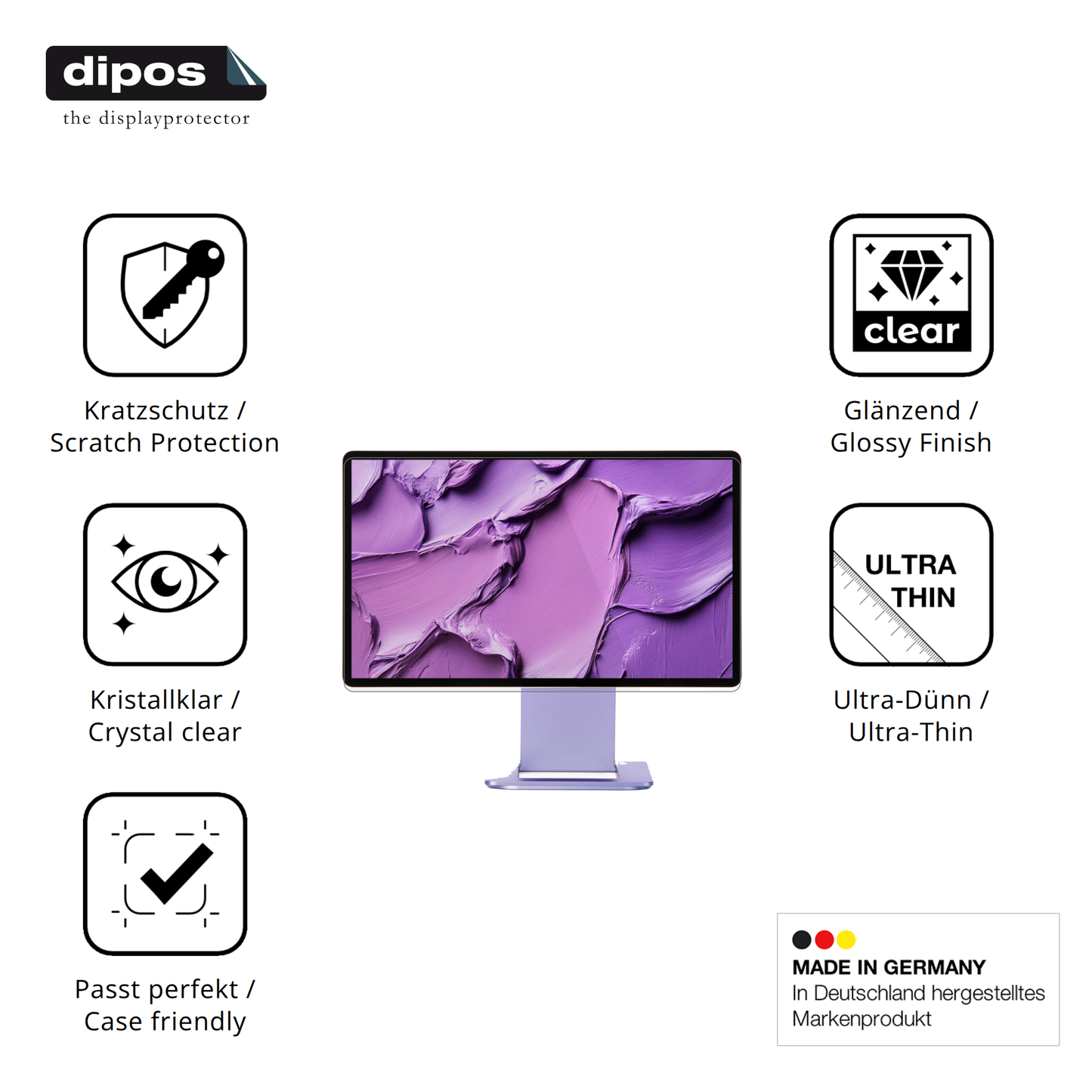 2x Schutzfolie klar für Sotsu FlipAction Touch 14 Zoll Display-Schutzfolie