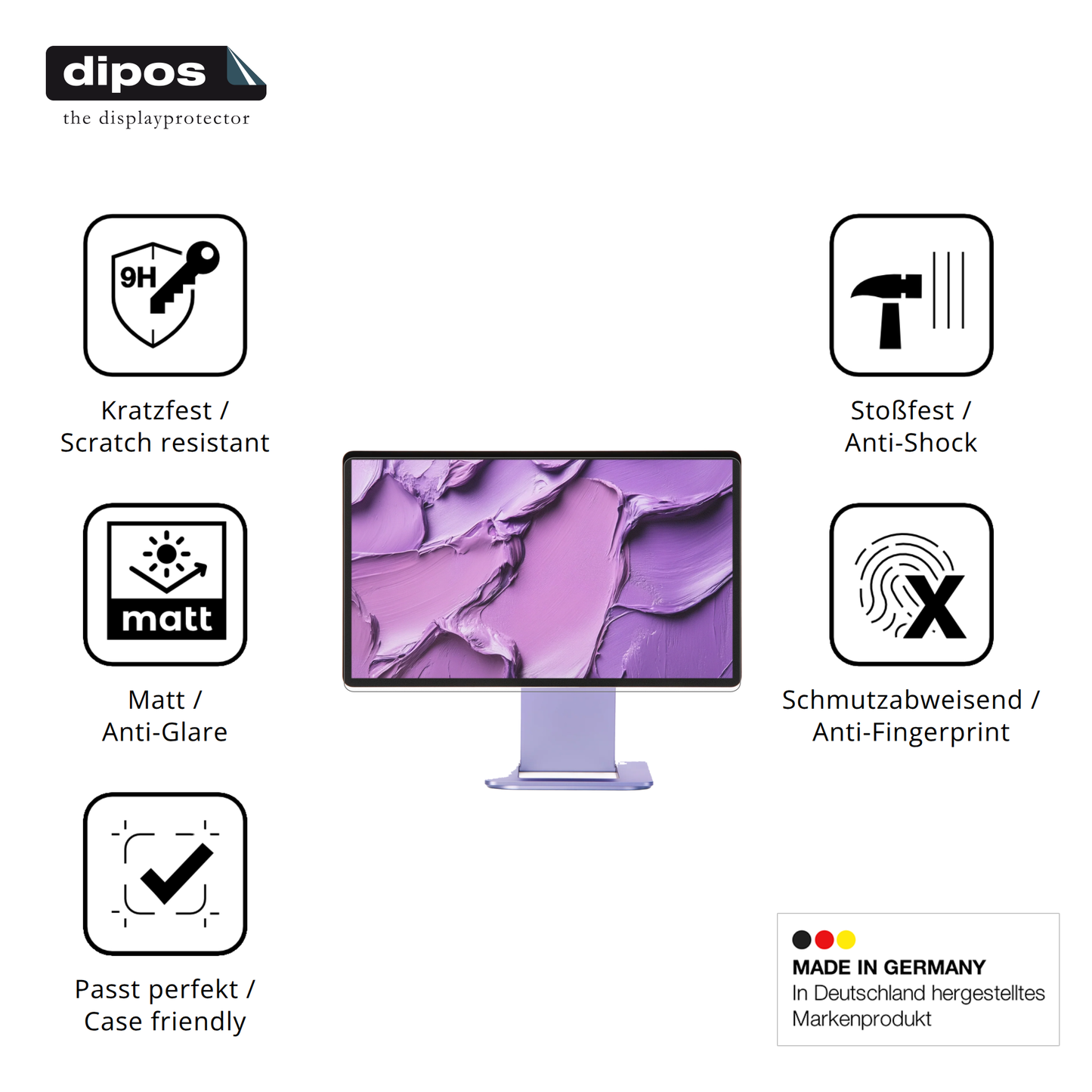2x 9H Schutzfolie matt für Sotsu FlipAction Touch 14 Zoll Panzerfolie