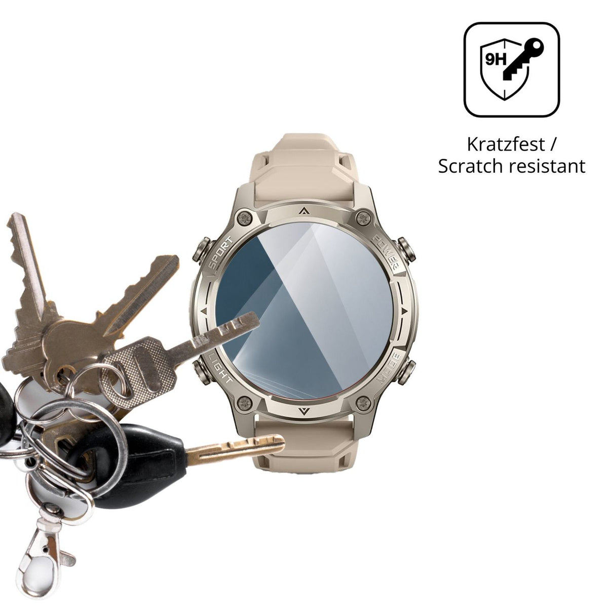 dipos Displayschutz für SOUYIE KW350C, transparente Oberfläche, perfekte Passform auch für die Rundungen