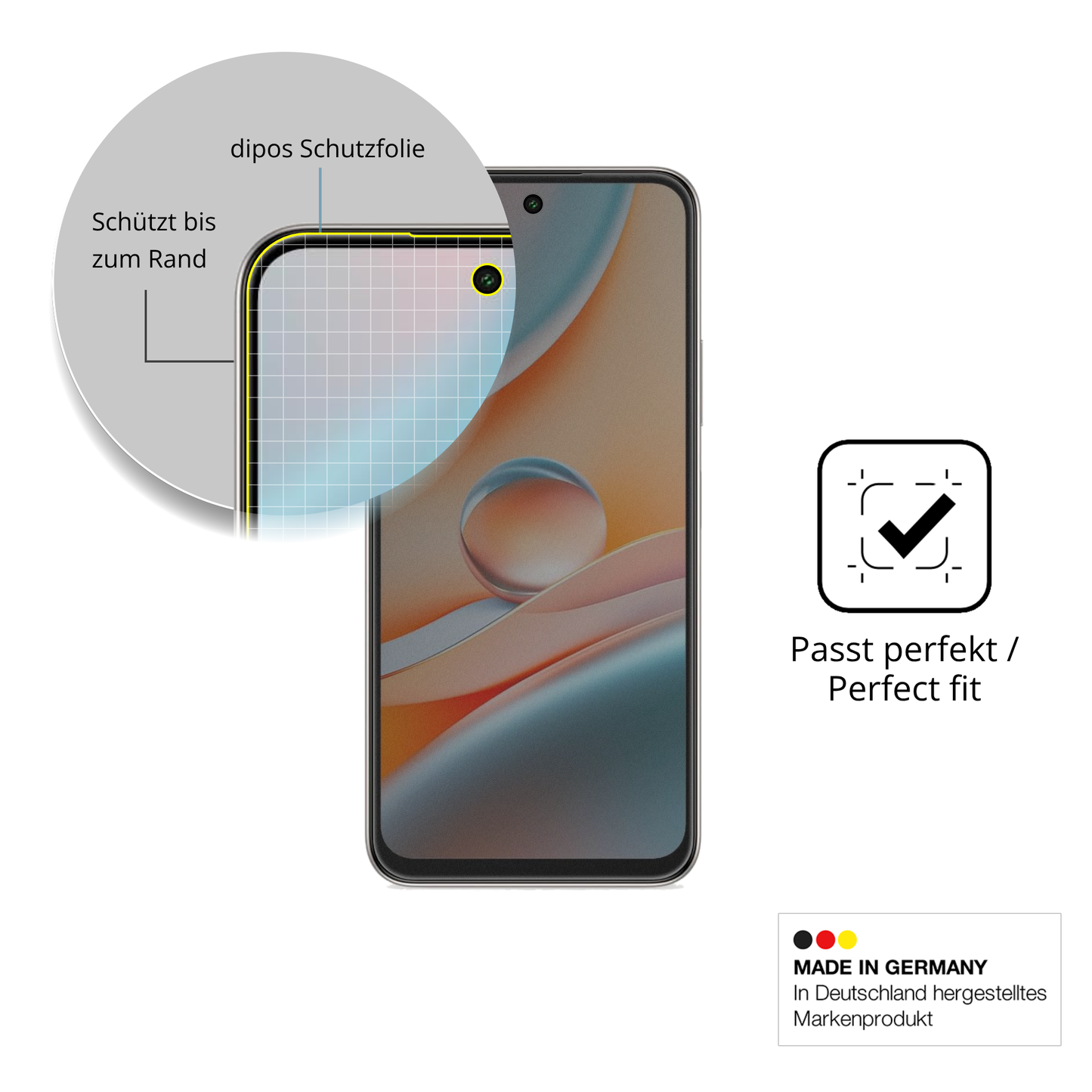 Schutz gegen Kratzer auf dem SPC Discovery 3 Pro Glas durch Schlüssel, Stöße gegen die Tischkante oder Stürze