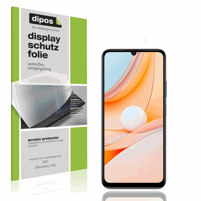 Matte Displayschutzfolie von dipos passend für SPC Discovery 3 SE, präziser Zuschnitt und blasenfrei montiert