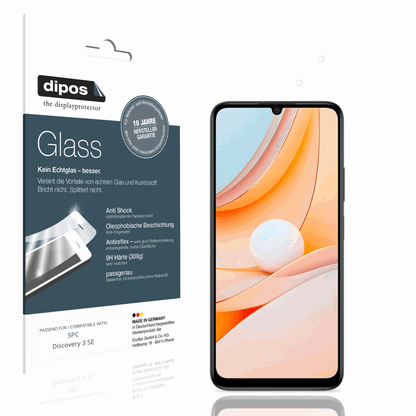 Matte Displayschutzfolie von dipos passend für SPC Discovery 3 SE, 9H kratzfest und blasenfrei montiert