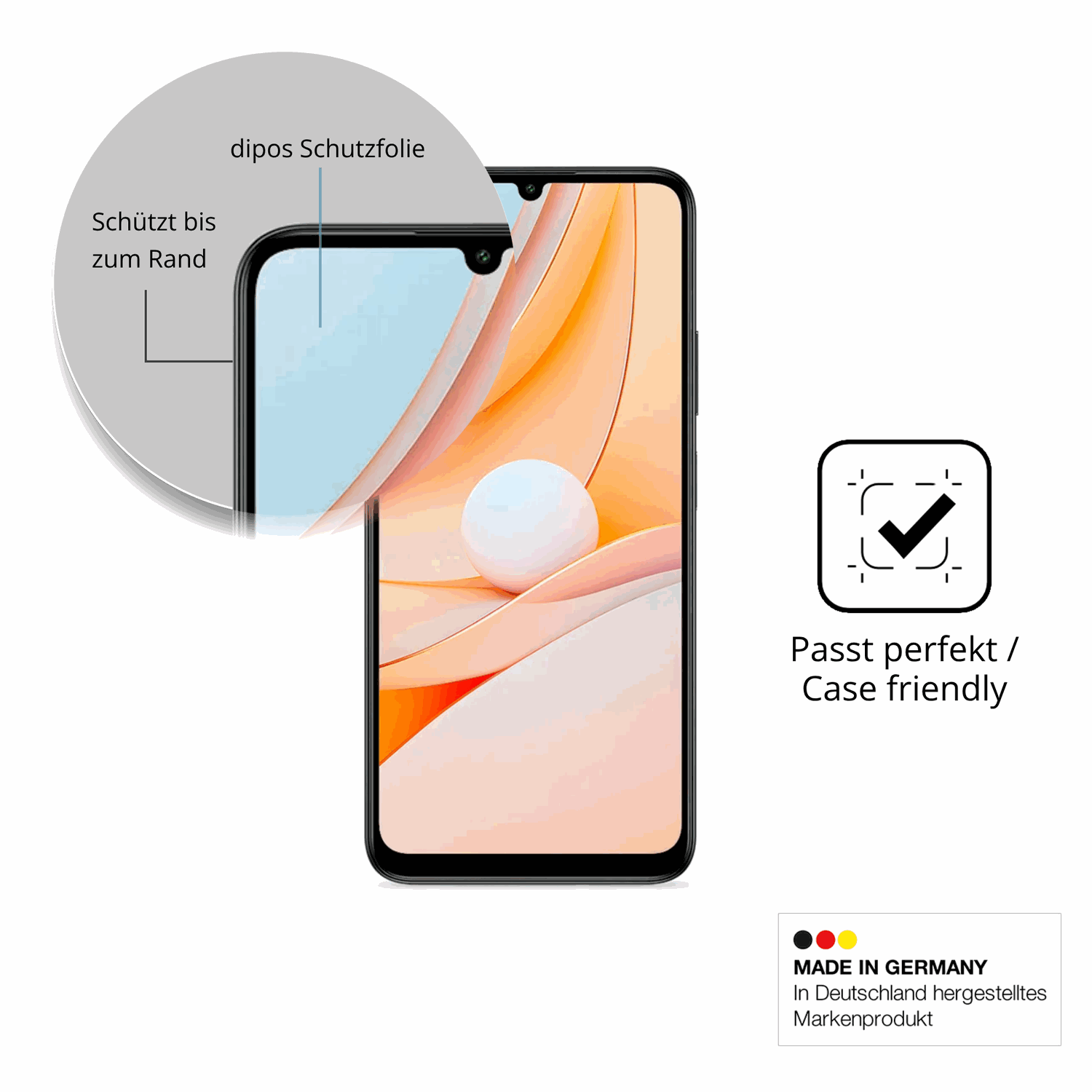 Besonders flexibler Displayschutz mit Anti-Shock-Schicht im Materialmix