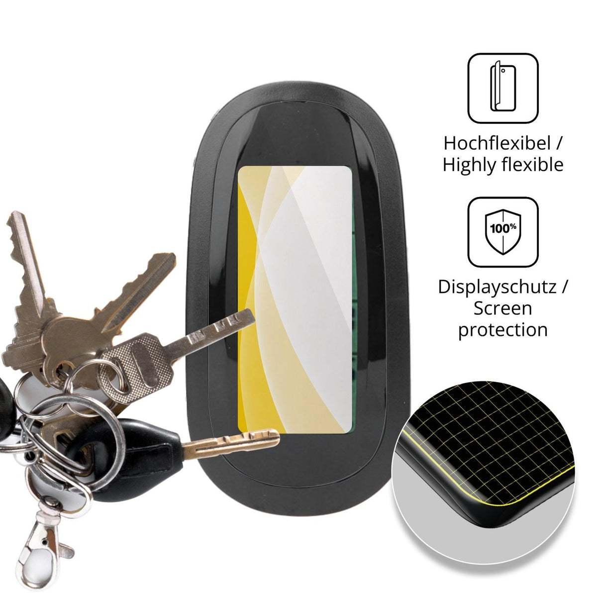 dipos Displayschutz für SPORTARC KT-LCD6, transparente Oberfläche, geringe Dicke und perfekte Passform