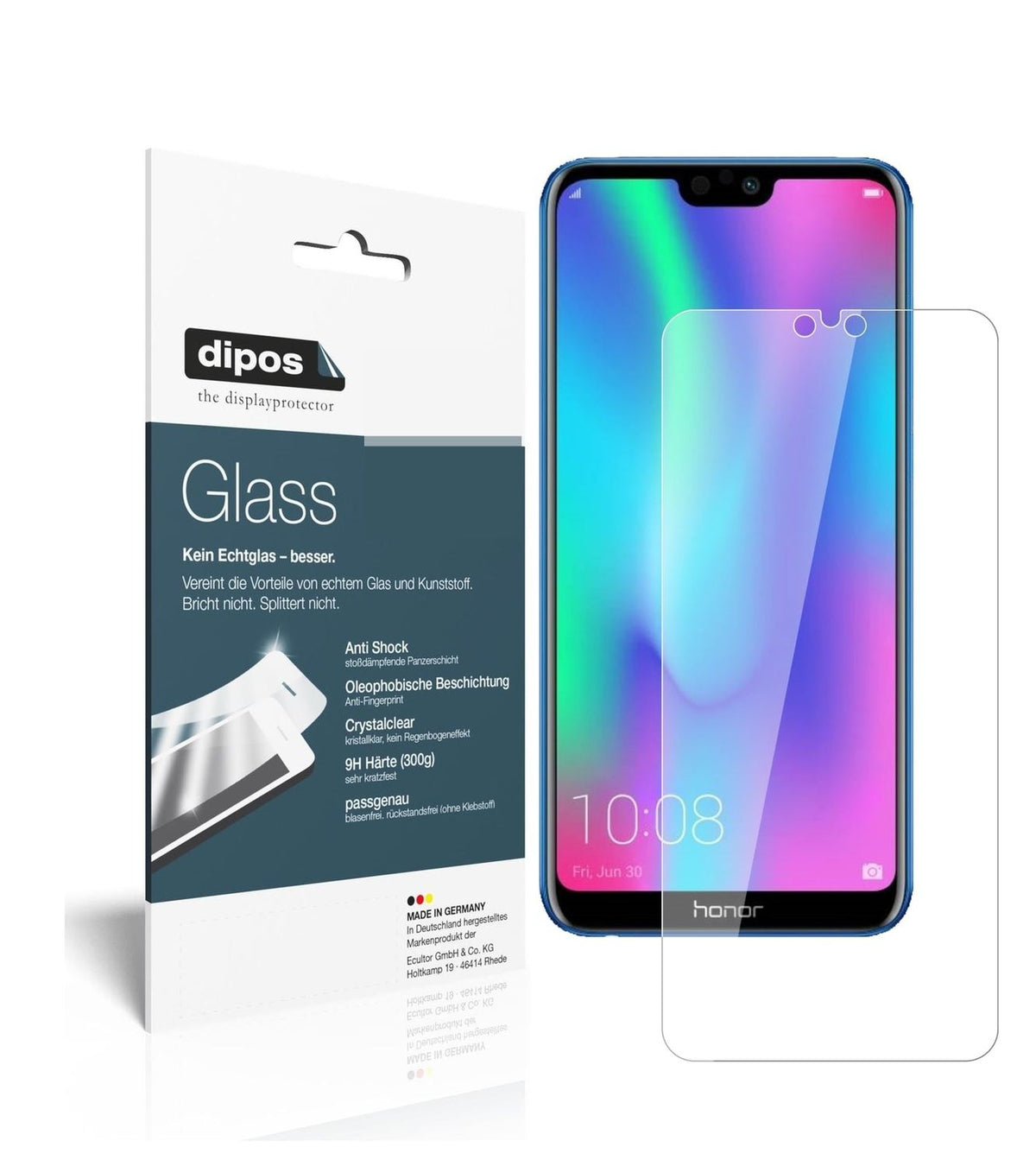 9H Clear Screen Protector for Honor 9N – Shatterproof, Crystal Clear | dipos
