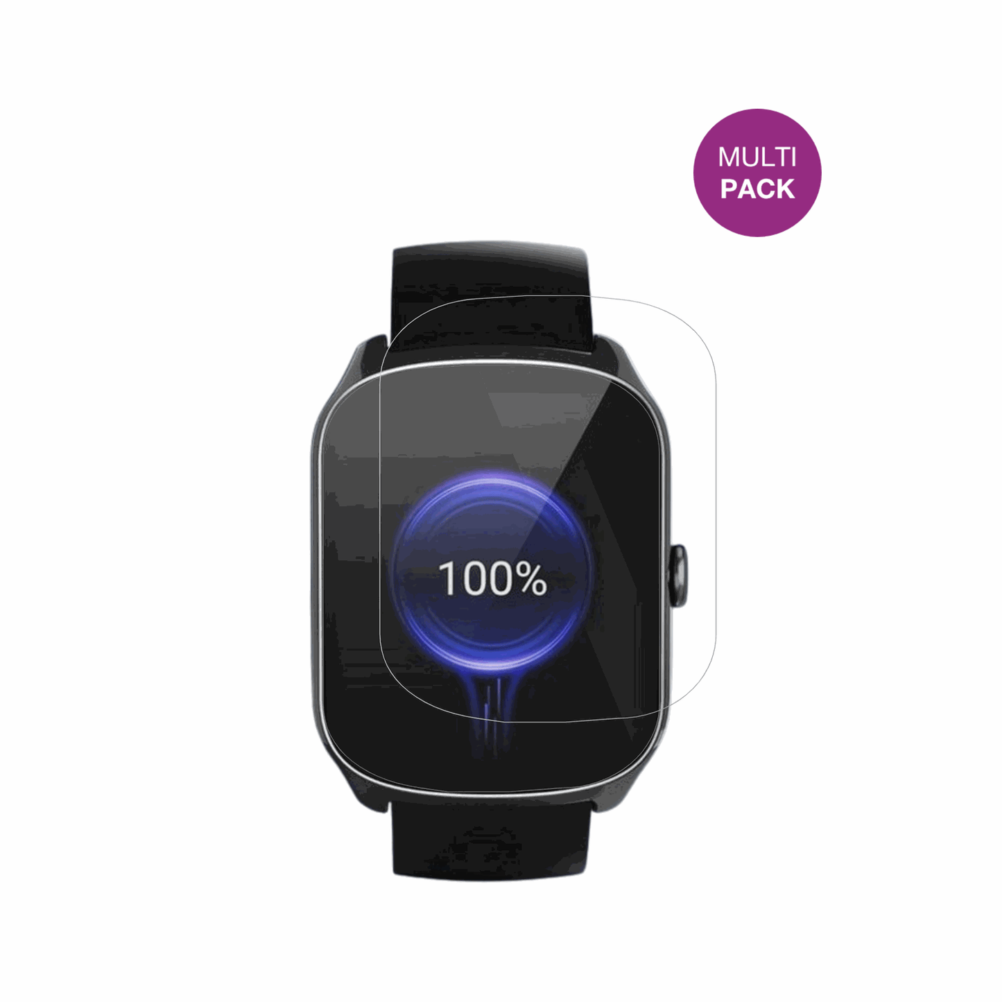 steceis68 1.95 smartwatch mit aufgebrachter dipos Displayschutzfolie, glasklare Darstellung ohne Einschränkungen