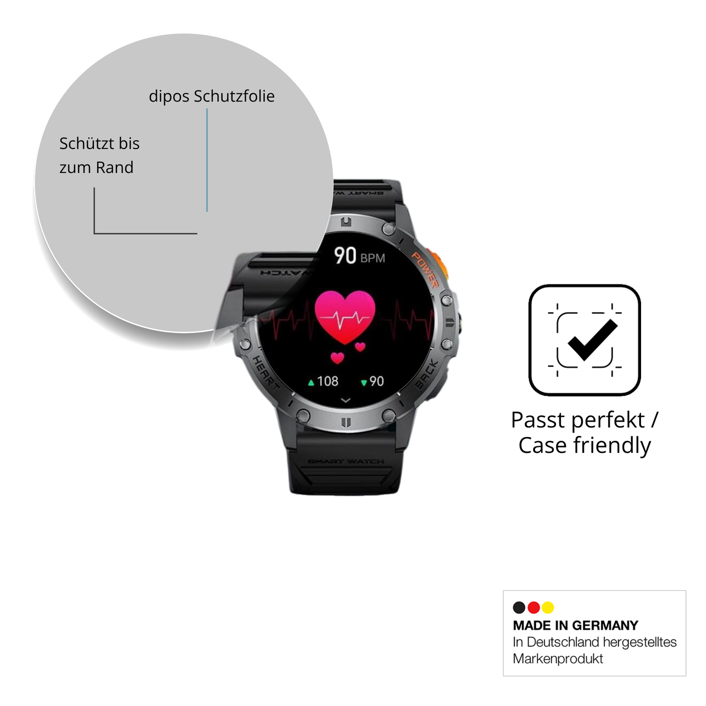 Besonders flexibler Displayschutz mit Anti-Shock-Schicht im Materialmix