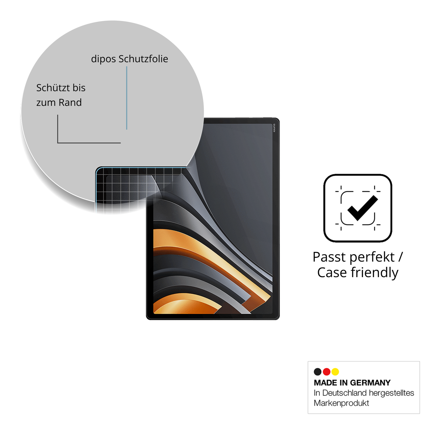 Besonders flexibler Displayschutz mit Anti-Shock-Schicht im Materialmix