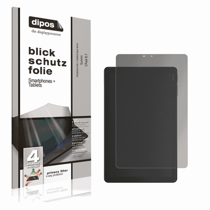 Blickschutzfolie von dipos passend für Sunmi CPad 8.7, präziser Zuschnitt und blasenfrei montiert