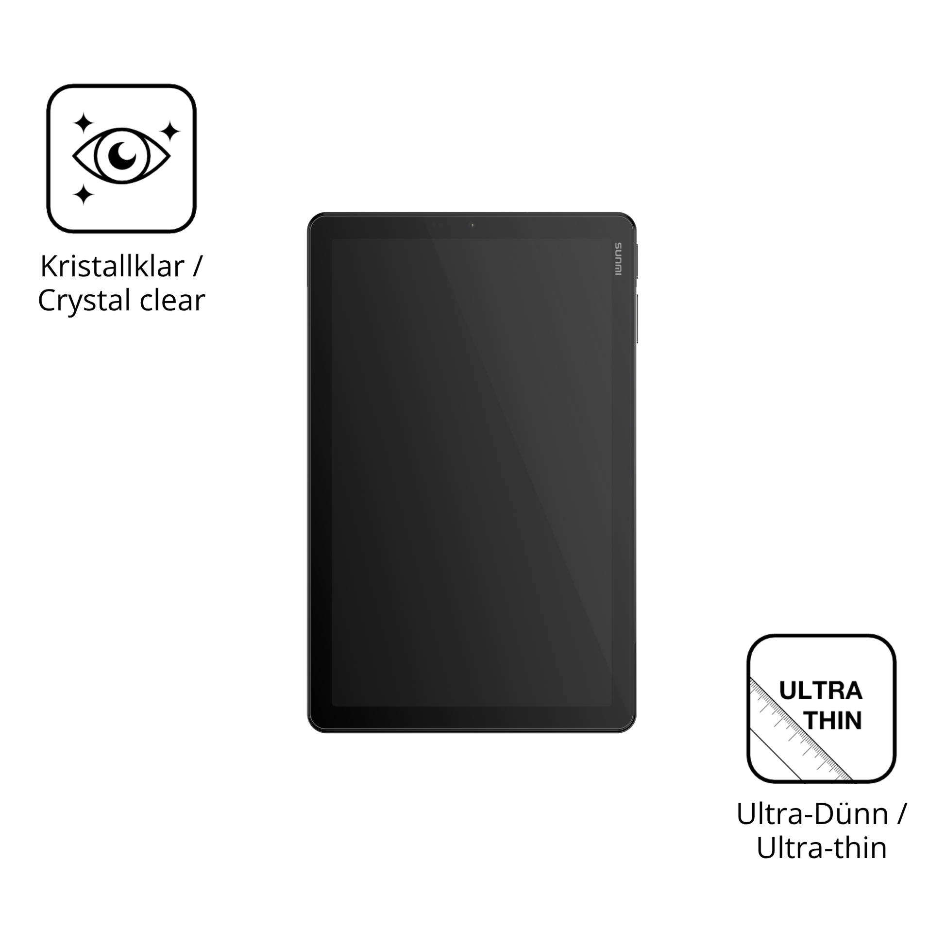Dünne und klare Folie passend zugeschnitten für Sunmi CPad 8.7