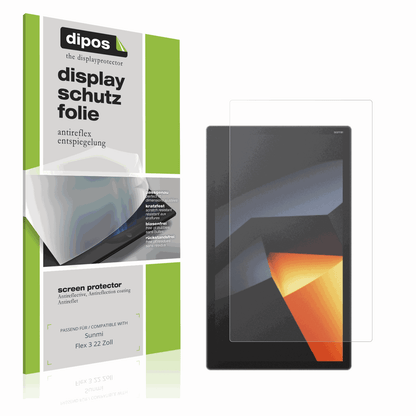 Matte Displayschutzfolie von dipos passend für Sunmi Flex 3 22 Zoll, präziser Zuschnitt und blasenfrei montiert
