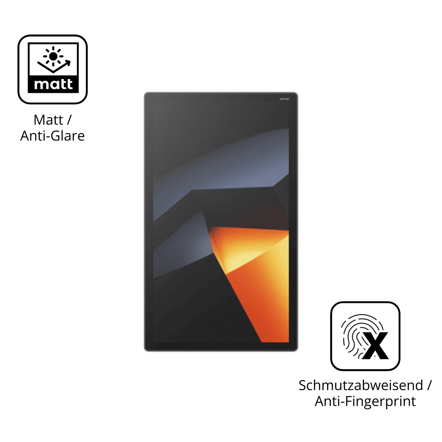 Dünne und entspiegelnde Folie passend zugeschnitten für Sunmi Flex 3 22 Zoll