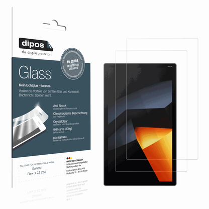 Klare Displayschutzfolie von dipos passend für Sunmi Flex 3 22 Zoll, 9H kratzfest und blasenfrei montiert