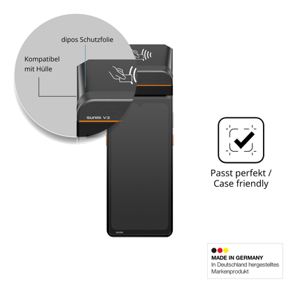 Schutzfolie mit optimaler Passform, zur Verwendung mit Hüllen geeignet