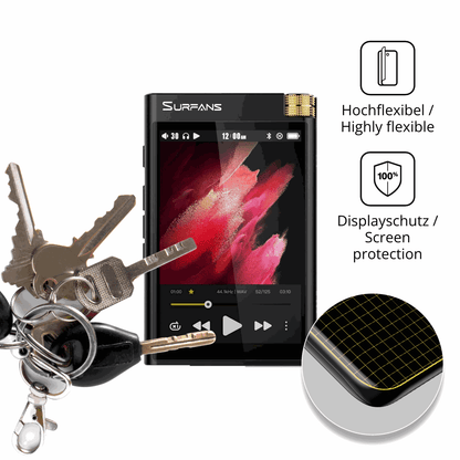 dipos Displayschutz für Surfans F28, transparente Oberfläche, geringe Dicke und perfekte Passform