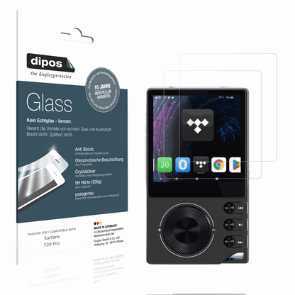 Klare Displayschutzfolie von dipos passend für Surfans F20 Pro, 9H kratzfest und blasenfrei montiert