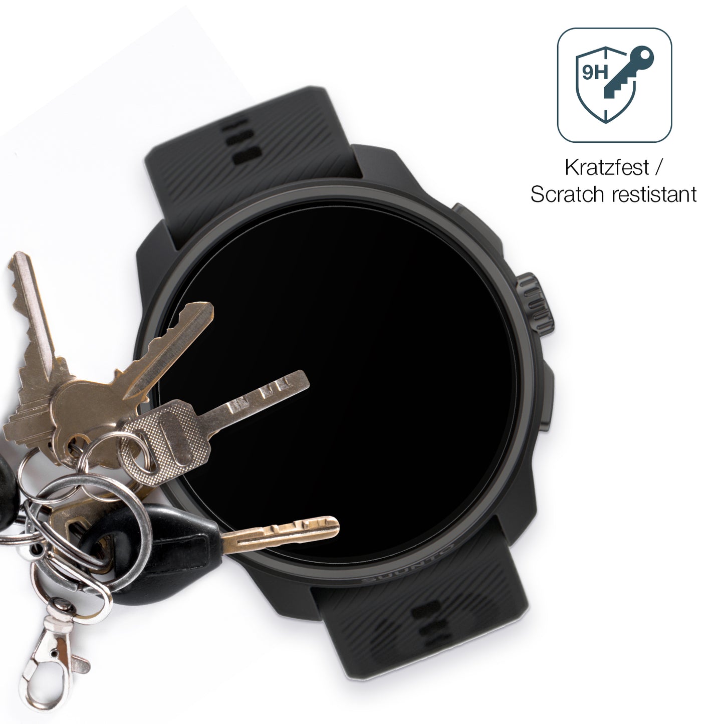 dipos Displayschutz für Suunto Race, mattierte Oberfläche, robuste Festigkeit und perfekte Passform