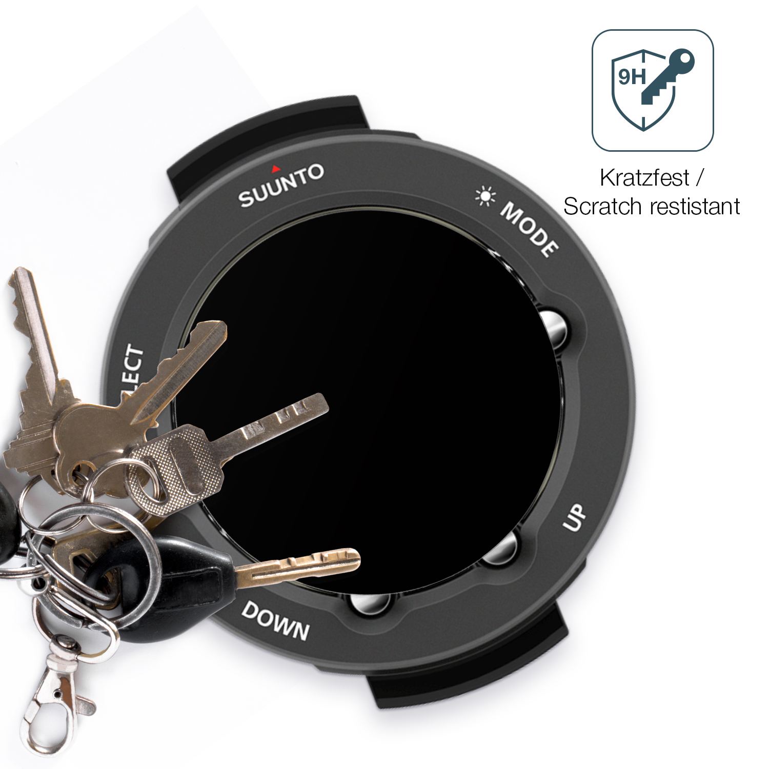 dipos Displayschutz für Suunto Vyper Novo, mattierte Oberfläche, robuste Festigkeit und perfekte Passform