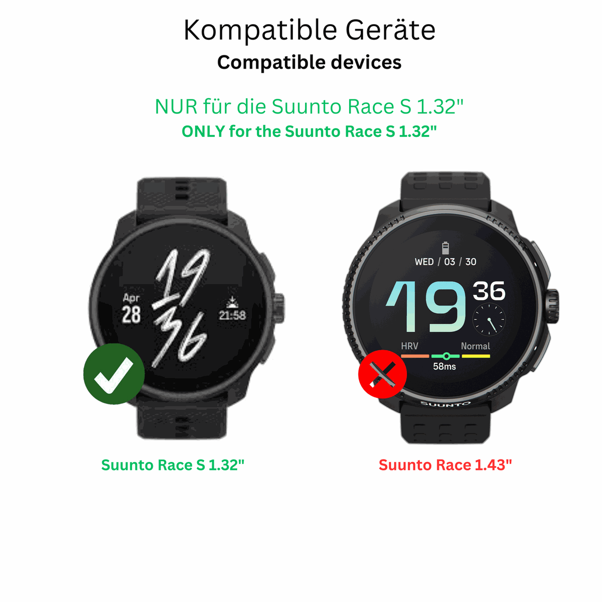 2x Screen Protector for Suunto Races matte Flexible Glass 9H dipos