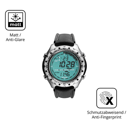 Dünne und entspiegelnde Folie passend zugeschnitten für Suunto Regatta