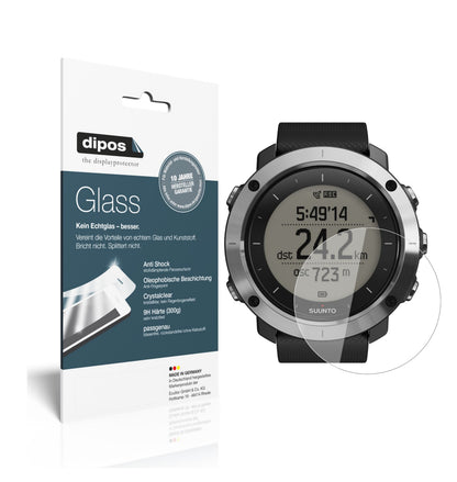 Klare Displayschutzfolie von dipos passend für Suunto Traverse, 9H kratzfest und blasenfrei montiert