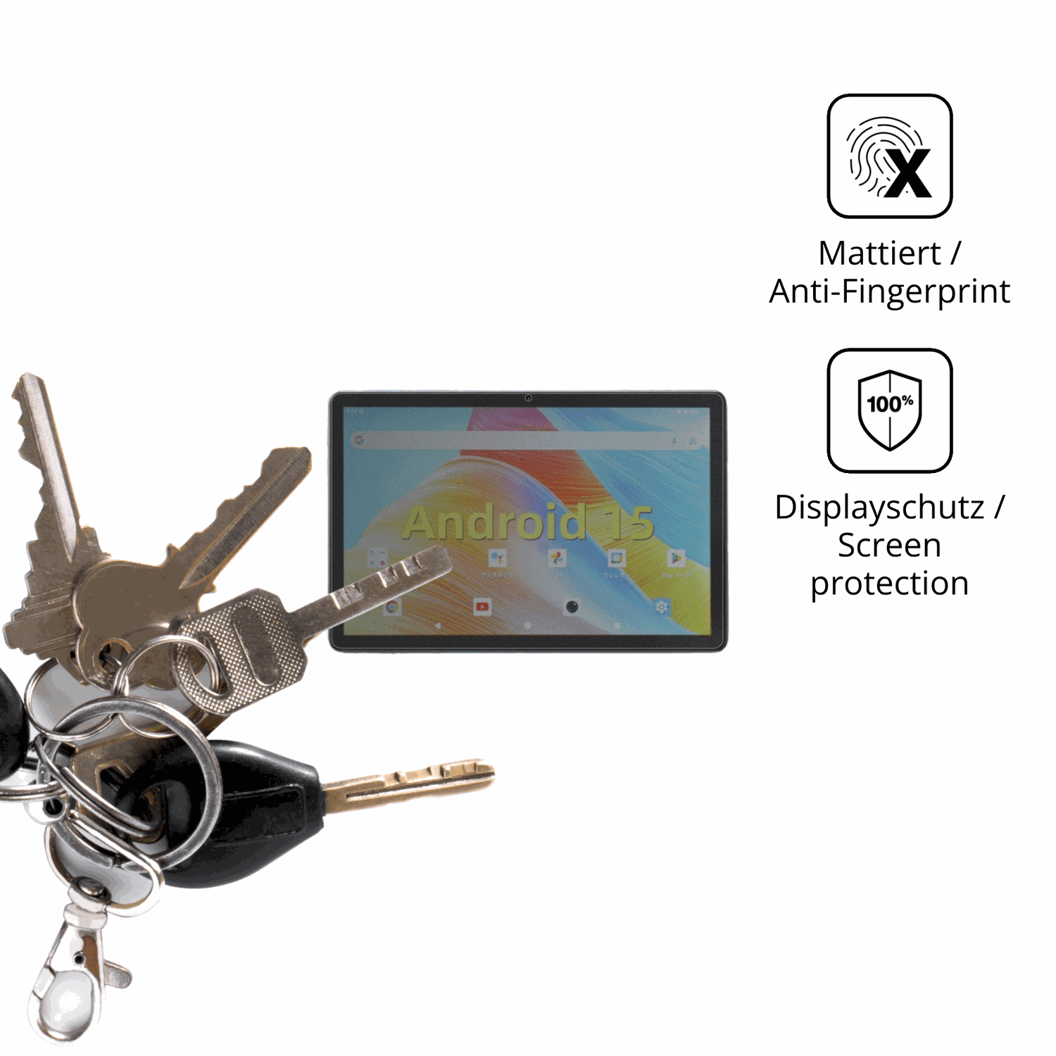 dipos Displayschutz für svitoop11-t11, mattierte Oberfläche, Blickschutzfilter und perfekter Passform