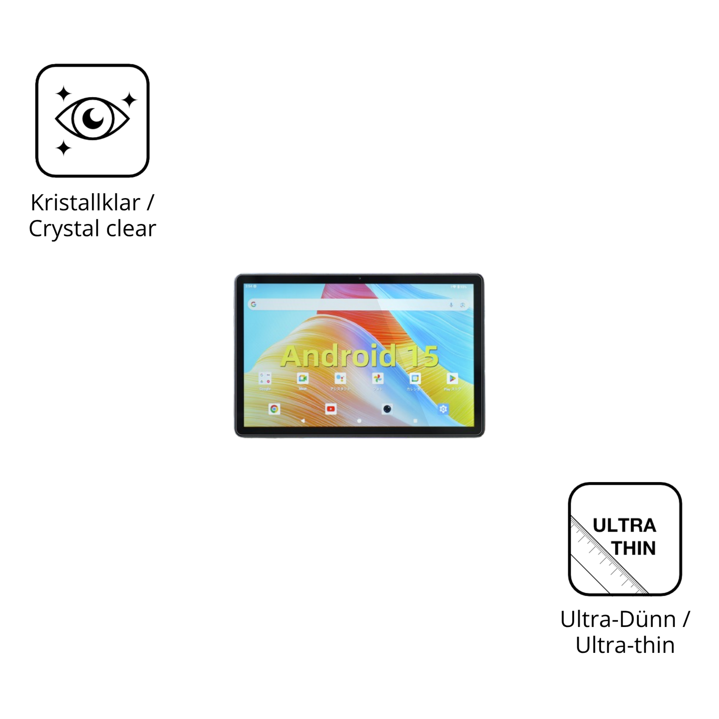 Dünne und klare Folie passend zugeschnitten für svitoop11-t11