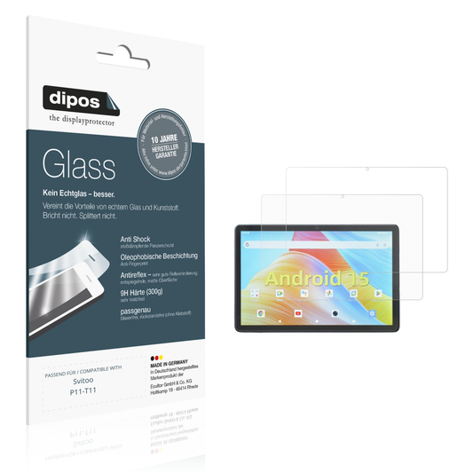 Matte Displayschutzfolie von dipos passend für svitoop11-t11, 9H kratzfest und blasenfrei montiert
