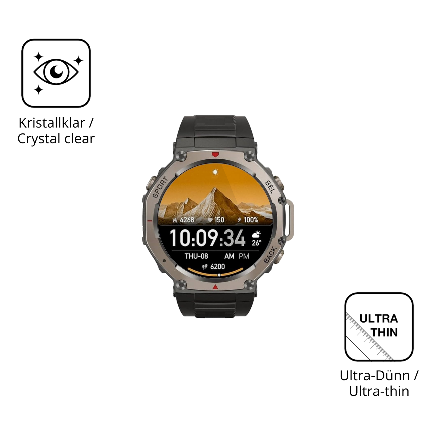 Dünne und klare Folie passend zugeschnitten für SWZEC Sekoda