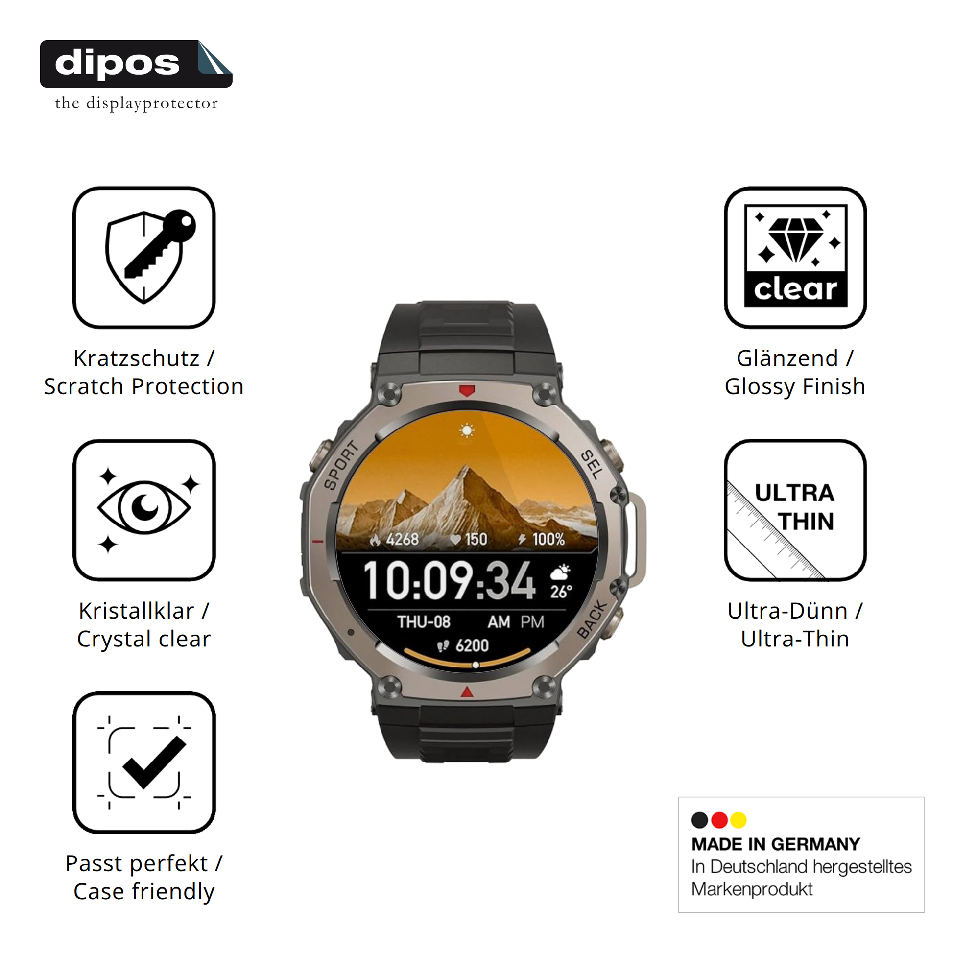 Displayschutz hergestellt in Deutschland, höchste Qualität made in Germany