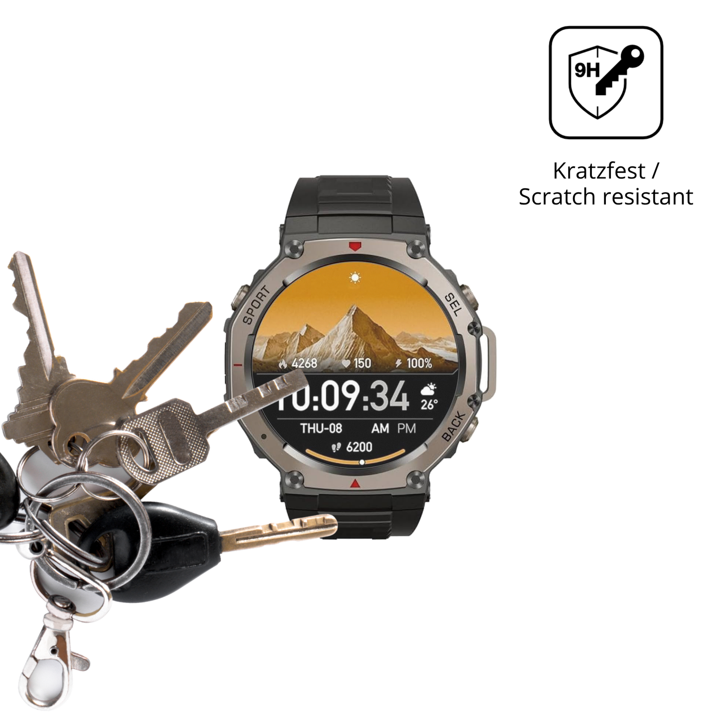 dipos Displayschutz für SWZEC Sekoda, mattierte Oberfläche, robuste Festigkeit und perfekte Passform