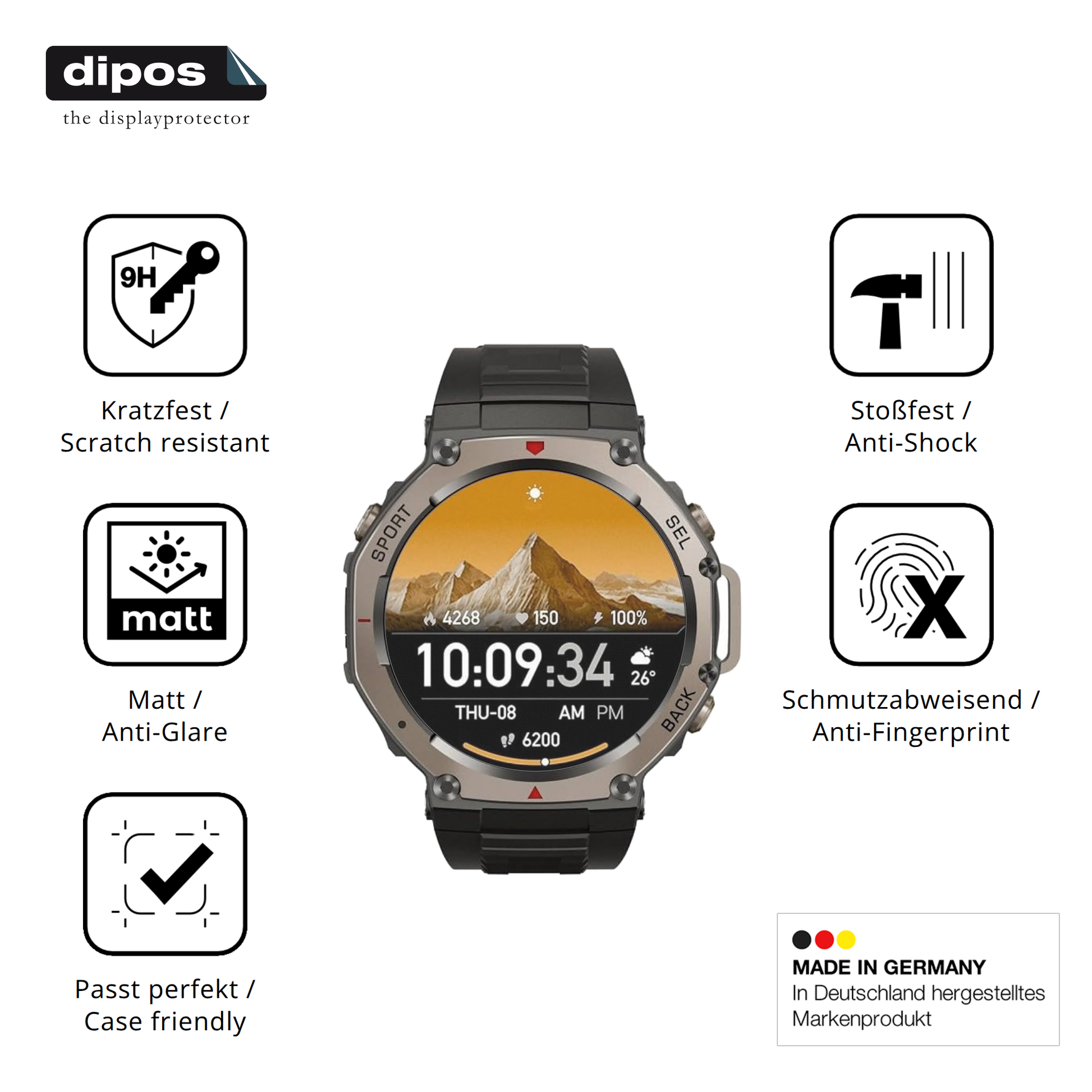 Displayschutz hergestellt in Deutschland, höchste Qualität made in Germany