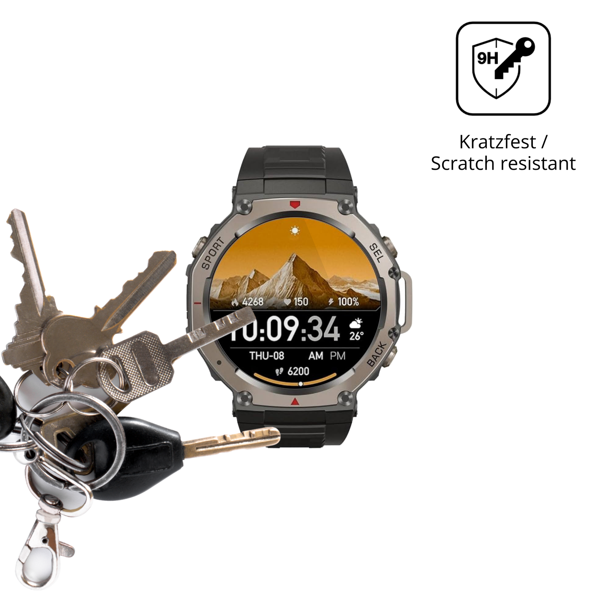 dipos Displayschutz für SWZEC Sekoda, transparente Oberfläche, perfekte Passform auch für die Rundungen