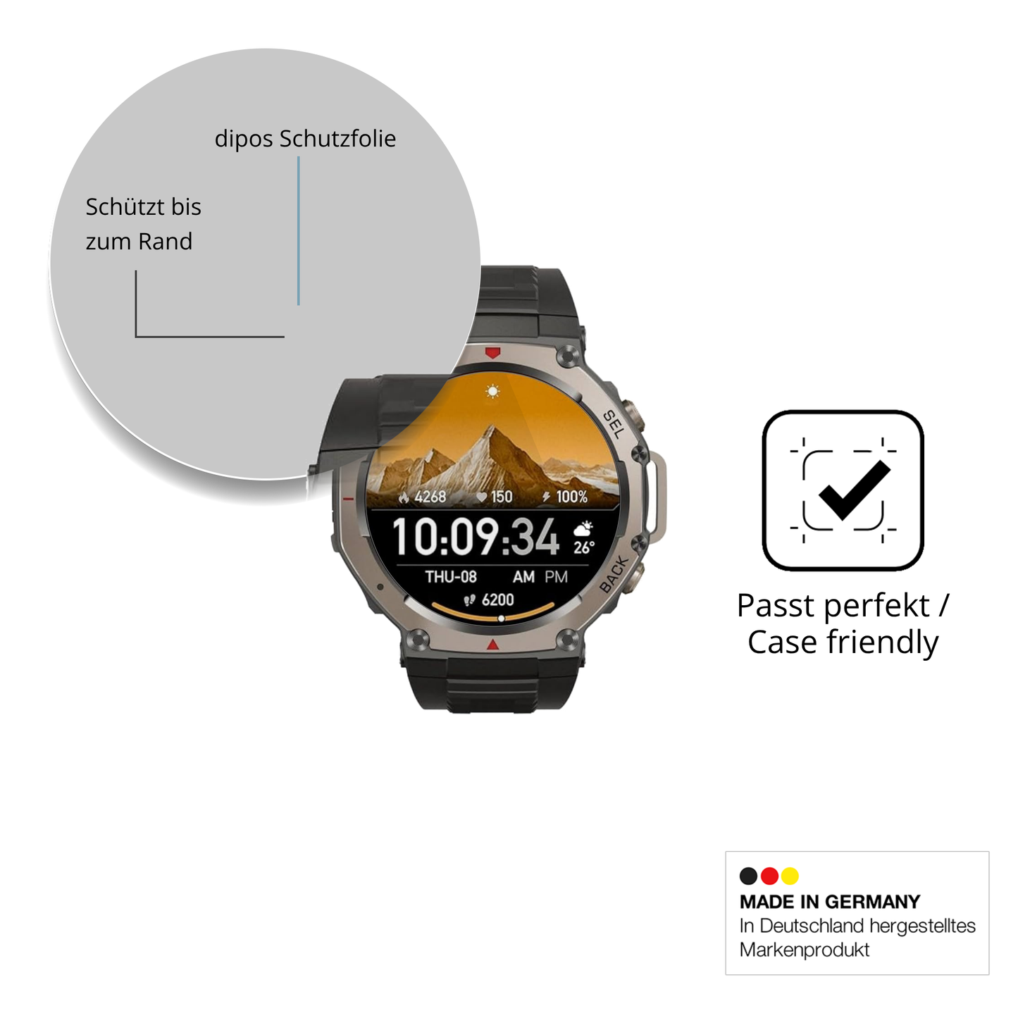 Besonders flexibler Displayschutz mit Anti-Shock-Schicht im Materialmix